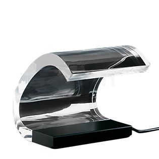 Oluce Acrilica Lampe de table LED noir/transparent