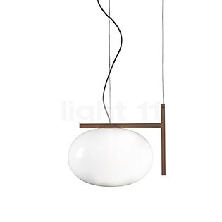 Oluce Alba Pendant Light bronze/opal glass glossy