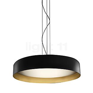 Panzeri Ginevra, lámpara de suspensión LED negro/dorado - 80 cm