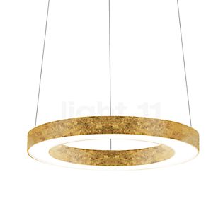 Panzeri Golden Ring, lámpara de suspensión Up & Downlight LED dorado