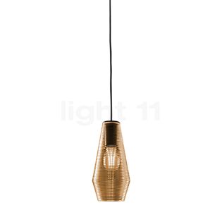 Panzeri Olivia Hanglamp plafondkapje zwart/glas brons