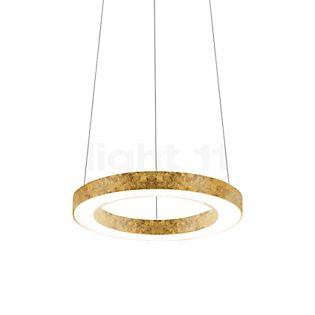 Panzeri Silver Ring Suspension LED doré, 78 cm