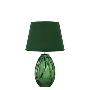 Pauleen Crystal Velvet, lámpara de sobremesa verde