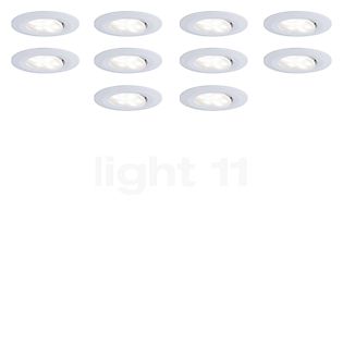 Paulmann Calla Plafonnier encastré LED blanc mat - lot de 10