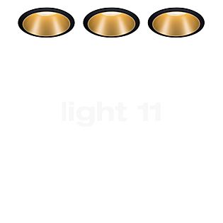 Paulmann Cole Plafondinbouwlamp LED zwart/goud mat, Set van 3