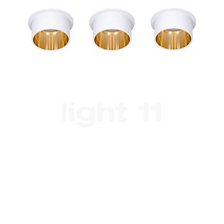 Paulmann Gil Deckeneinbauleuchte LED weiß matt/gold matt, 3er Set , Auslaufartikel