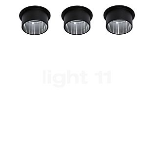 Paulmann Gil Plafondinbouwlamp LED zwart mat/zilver mat, Set van 3