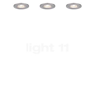 Paulmann Nova Mini Recessed Ceiling Light LED fixed Iron brushed - set of 3