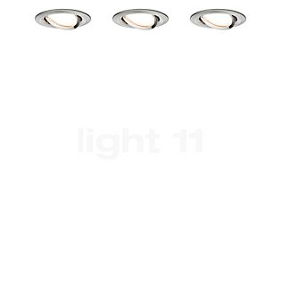 Paulmann Nova recessed Ceiling Light LED inclinable Iron brushed, Set of 3, dimmable in steps , discontinued product