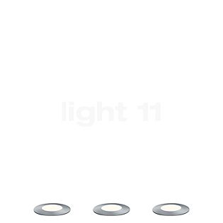 Paulmann Plug & Shine Floor Mini, foco de suelo empotrable LED extensión plateado - set de 3 , artículo en fin de serie
