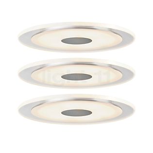Paulmann Whirl Recessed Ceiling Light LED aluminium/satin - set of 3