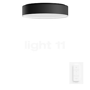 Philips Hue White Ambiance Enrave Deckenleuchte LED mit Dimmschalter schwarz - ø26,1 cm - B-Ware - leichte Gebrauchsspuren - voll funktionsfähig