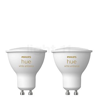 Philips Hue White Ambiance GU10 LED lot de 2 mat , fin de série
