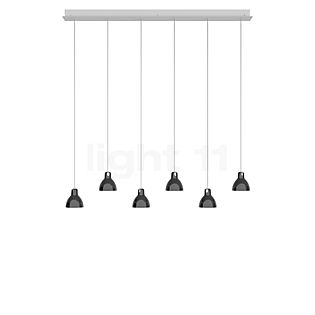 Rotaliana Luxy Pendant Light 6 lamps white/black glossy