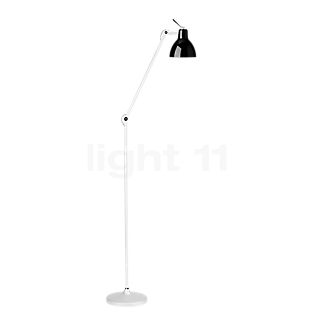 Rotaliana Luxy, lámpara de pie blanco/negro brillo - con brazo
