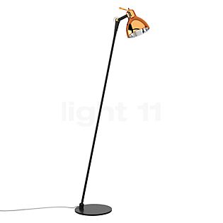 Rotaliana Luxy, lámpara de pie negro/cobre brillo - sin brazo