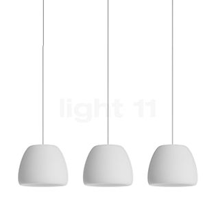 Rotaliana Pomi Hanglamp 3-lichts wit mat/kabel transparant