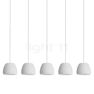 Rotaliana Pomi Hanglamp 5-lichts wit mat/kabel transparant