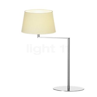 Santa & Cole Americana Lampe de table nickel/lin blanc