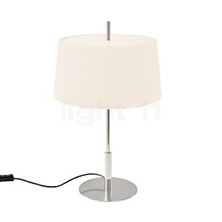 Santa & Cole Diana Menor Lampe de table nickel/lin blanc
