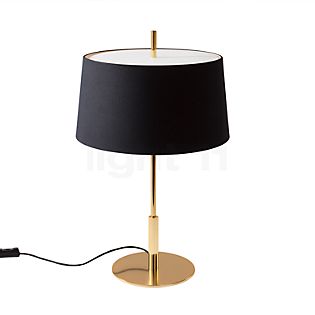 Santa & Cole Diana Menor Table Lamp brass/black linen