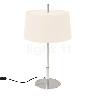 Santa & Cole Diana Table Lamp nickel/white linen