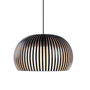 Secto Design Atto 5000, lámpara de suspensión LED negro, laminado/cable textil negro