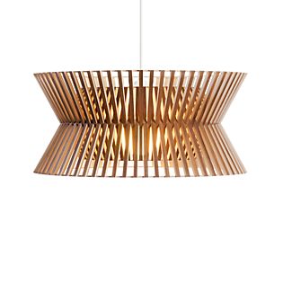 Secto Design Kontro 6000 Pendant Light walnuss, veneered/textile cable white