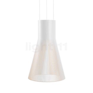 Secto Design Magnum 4202, lámpara de suspensión blanco, laminado/cable textil blanco