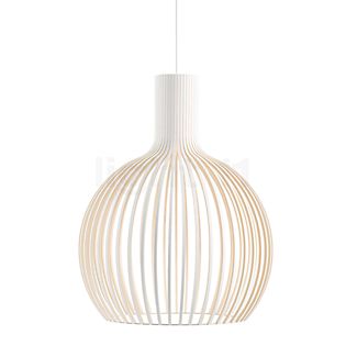 Secto Design Octo 4240, lámpara de suspensión blanco, laminado/ cable textil blanco