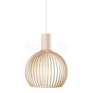 Secto Design Octo 4241, lámpara de suspensión abedul, natural/ cable textil blanco