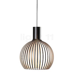 Secto Design Octo 4241, lámpara de suspensión negro, laminado/ cable textil negro