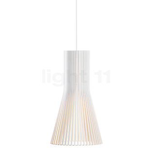 Secto Design Secto 4201, lámpara de suspensión blanco, laminado/ cable textil blanco