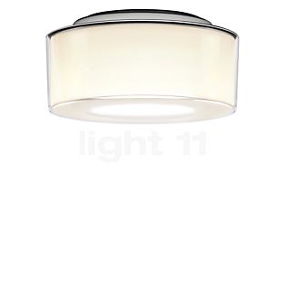 Serien Lighting Curling Lampada da soffitto LED vetro acrilico - M - diffusore esterno traslucido chiaro/diffusore interno cilindrico - 2.700 K