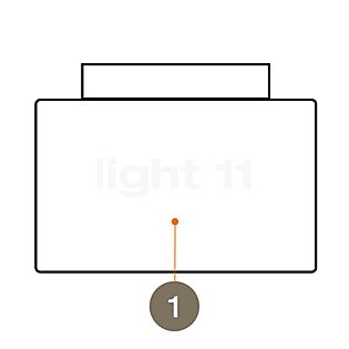 Serien Lighting Shade for Reef Ceiling Light - spare part Shade