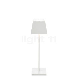 Sigor Nuindie Lampada da tavolo LED, paralume quadrato bianco