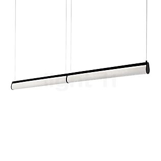 Slamp Modula, lámpara de suspensión LED negro/cristal translúcido - 192 cm