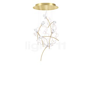 Slamp Tulip Pendant Light LED round - 7 lamps prism/brass