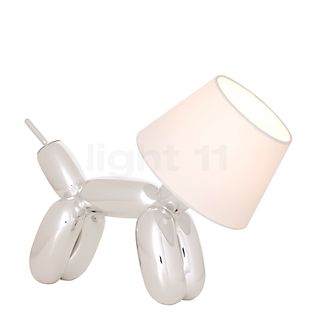 Sompex Doggy, lámpara de sobremesa blanco/cromo