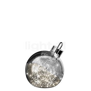 Sompex Ornament, lámpara de suelo LED vidrio ahumado, ø20 cm, para batería , artículo en fin de serie