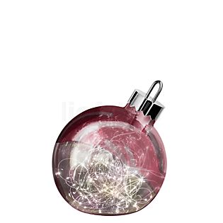 Sompex Ornament, lámpara de suelo LED vidrio rojo, ø25 cm, para batería , artículo en fin de serie