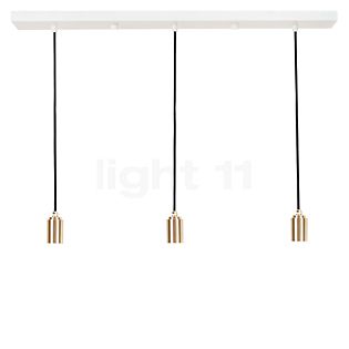 Tala Linear Triple, lámpara de suspensión blanco/latón