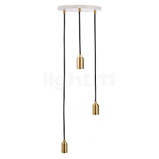 Tala Triple Lampada a sospensione bianco - ottone