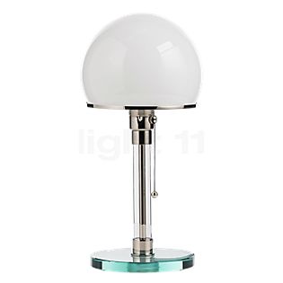 Tecnolumen Wagenfeld WG 24, lámpara de sobremesa cuerpo transparente/pie vidrio