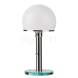 Tecnolumen Wagenfeld WG 25 GL Lampe de table corps nickelé/pied verre , Vente d'entrepôt, neuf, emballage d'origine