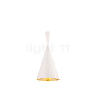 Tom Dixon Beat Tall Pendelleuchte LED weiß/Messing