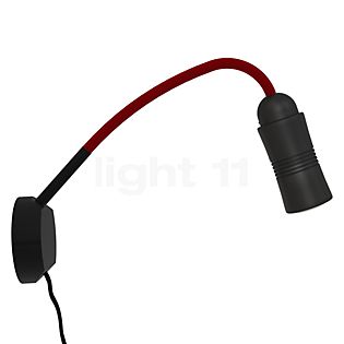 Top Light Neo! Flex Hotel II Wandlamp LED lage spanning zwart mat/kabel rood