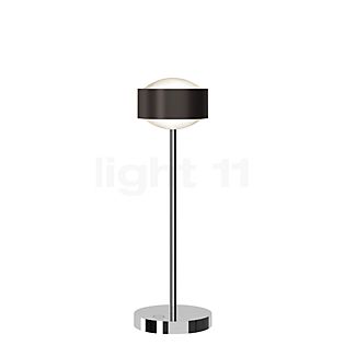 Top Light Puk! 120 Eye Avantgarde Tischleuchte LED schwarz-holz/chrom - Linse matt