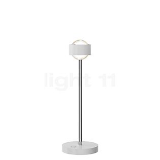 Top Light Puk! 80 Eye Avantgarde Lampe de table LED blanc mat/chrome - lentille mat