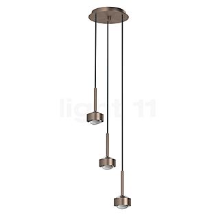 Top Light Puk Drop Pendelleuchte 3-flammig LED nickel matt